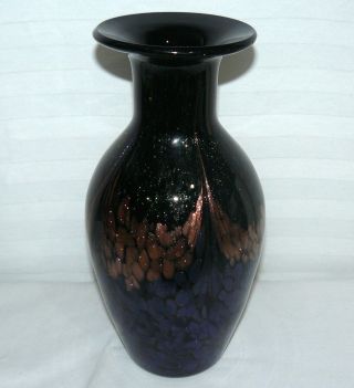 Dale Tiffany Favrile Art Glass Flower Vase Glitter 11 " X 6 " Numbered