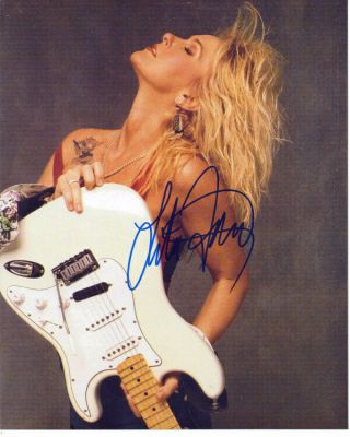 Lita Ford The Runaways Sexy Metal Guitarist Signed 8x10 Photo With