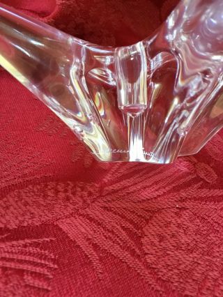 Near FLAWLESS Stunning DAUM 3 Glass STAR FISH Crystal CANDLE STICK CANDLEHOLDERS 8