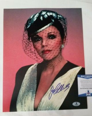 Joan Collins Signed Autographed 11x14 Photo Dynasty Bas Beckett