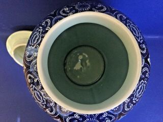 Boch Lidded Ginger Jar Urn Vase Delft Royal Sphinx Blue White 4