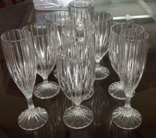 Mikasa Park Lane Set Of 7 Iced Tea Glasses/goblets & 2 Champagne Flutes