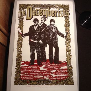The Decemberists 2006 Printed At Diesel Fuel Poster Signed And Numbered 57/900