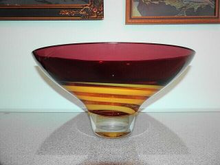Waterford Evolution Glass Solar Radiance Bowl 13” Wide With Box Papers