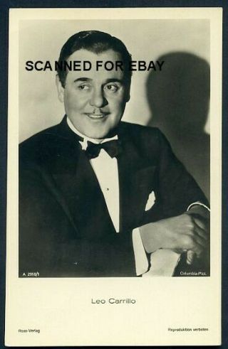 Leo Carrillo 1930s Character Star - Vintage Ross Verlag Photo Postcard
