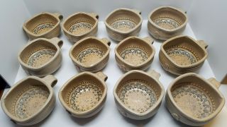 Vtg Platteville Colorado Southwestern Style Artisan Pottery Soup Bowl Set Of 12