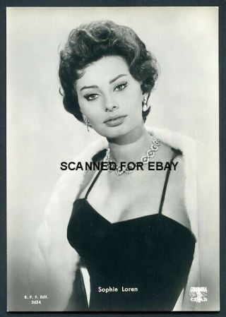 Sophia Loren 1950s Glamour Vintage Italian Series Photo Postcard
