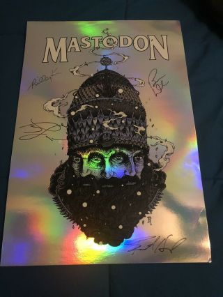 Mastodon Signed Poster—one Of A Kind Signed By All Members Of The Band