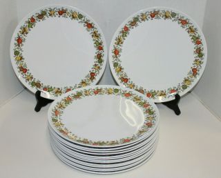 Vintage Corning Centura; 15 - 10 " Coupe Style Dinner Plates Spice Of Life; Vguc