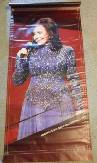 Rare Loretta Lynn Grand Ole Opry Vinyl Poster Banner