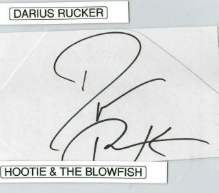 Darius Rucker Signed Autographed Index Card - Hootie & The Blowfish Auto 