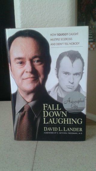 David L.  Lander Autographed Hardcover Book " Fall Down Laughing " Squiggy Signed