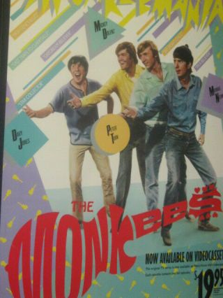 THE MONKEES Rare Video Poster MAKE OFFER 2