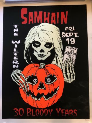 Samhain 30 Bloody Years Poster Lethal Amounts Numbered Rare Misfits Danzig Glow
