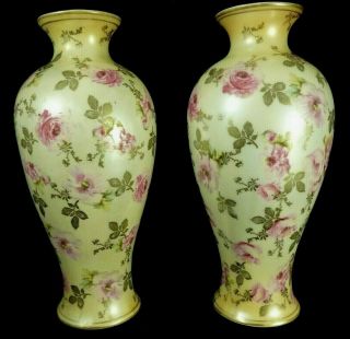 Rs Prussia/royal Vienna Germany Vases.  Satin Finish