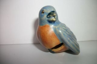 Rare Rosemeade Bluebird Cup Sitter Figurine North Dakota Pottery