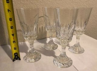 Set Of 4 BACCARAT France D’ASSAS Pattern Crystal 7” Wine Glasses Glass Stemware 5