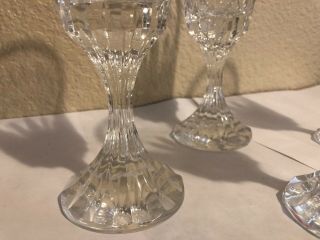 Set Of 4 BACCARAT France D’ASSAS Pattern Crystal 7” Wine Glasses Glass Stemware 6