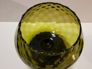 Vintage1960s Empoli glass apothecary jar lid olive Italy Murano 25cm art studio 6
