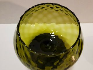 Vintage1960s Empoli glass apothecary jar lid olive Italy Murano 25cm art studio 8