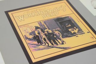 Grateful Dead Workingman ' s Stanley Mouse Signed Lithograph Poster Jerry Garcia 8