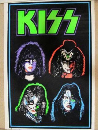 Kiss Solo Album Black Light Poster 1995 9322.  Never Displayed.