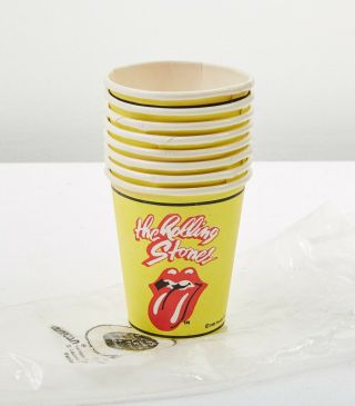 Vintage The Rolling Stones Novelty Party Cups By Amscan Nos 1983 Set Of 8 Rare