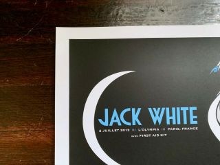 Jack White Todd Slater RARE AP matching S/N tour poster print set Paris France 2