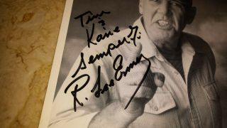 AUTHENTIC R LEE ERMEY AUTOGRAPHED 8X10 HISTORY C PHOTO & FULL METAL JACKET DVD 2