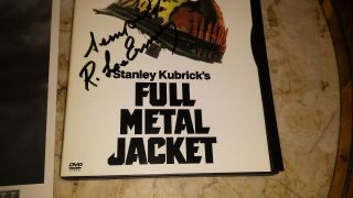 AUTHENTIC R LEE ERMEY AUTOGRAPHED 8X10 HISTORY C PHOTO & FULL METAL JACKET DVD 5