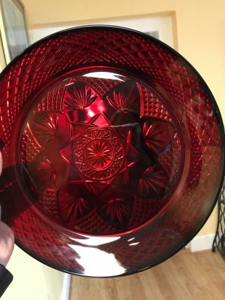18 Piece Dish Set Luminarc Arcoroc France Ruby Red Glass Plates And Bowls
