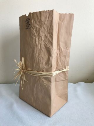 Michael Harvey Craft Pottery Brown Paper Bag Vase 14 - 12.  5” Tall 2