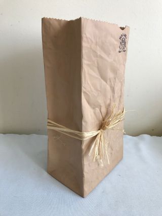 Michael Harvey Craft Pottery Brown Paper Bag Vase 14 - 12.  5” Tall 3