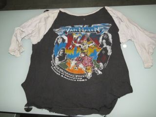 Vintage 1981 Concert T - Shirt Tee Van Halen Fair Warning Tour