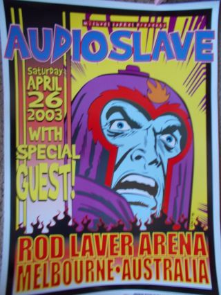 Audioslave Poster Soundgarden Melbourne Australia 2003 Laver Sign & Num Withers