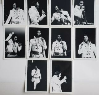 Elvis Presley - 10 B&w Photos - June 1972 - Madison Square Garden,  Nyc - Set 2