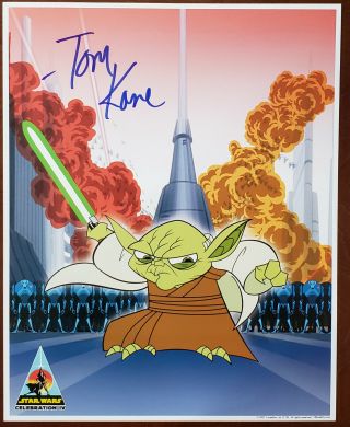 Tom Kane Yoda Signed Star Wars 8x10 Official Pix Celebration Iv Opx Clone Wars 2