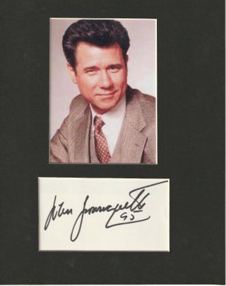 John Larroquette Signed Matted With Photo Frame Size 8x10 11/18 Night Court