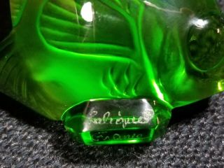 Lalique France Crystal Emerald Green Fish 2