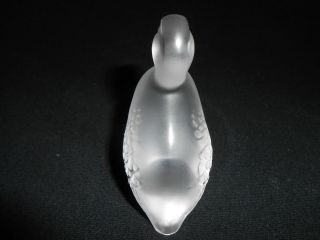 LALIQUE CRYSTAL GLASS DUCK,  SIGNED, 6