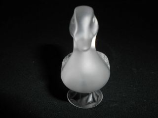 LALIQUE CRYSTAL GLASS DUCK,  SIGNED, 8