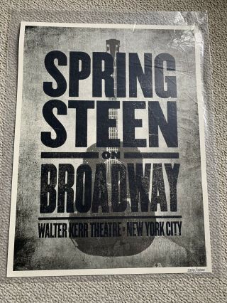 Bruce Springsteen On Broadway Exclusive Poster 4 Nyc Ltd 3570/4000