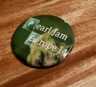 Pearl Jam European Tour Button Pin 2014 Limited Number 79 Of 200 Pre Concert Win