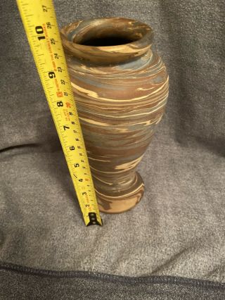 Antique Niloak Art Pottery Mission Swirl Arts & Crafts Vase 9”, 3