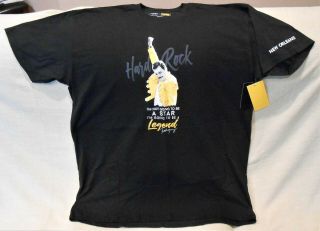 Hard Rock Cafe Orleans Black Freddie Mercury Legend Adult Xx - Large T - Shirt