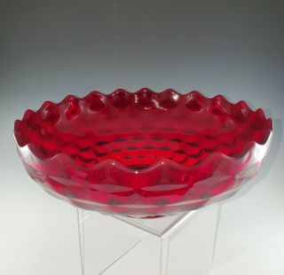 Fostoria American Ruby Red Large Bowl 10.  625 " Wide For Salad,  Centerpiece,  Etc