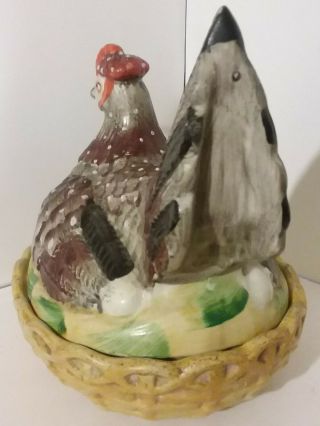 Antique Staffordshire Porcelain/Stoneware Hen/Chicken on Nest Circa 1890 ' s - 1900s 5
