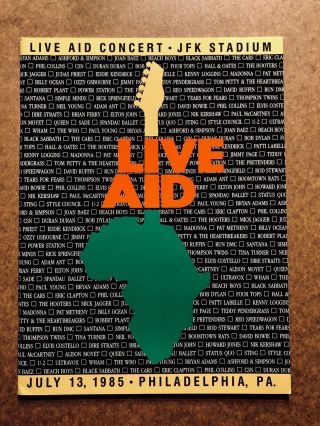 Live Aid 1985 Jfk Concert Program Madonna / Eric Clapton / Ozzy