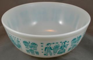 Vintage Pyrex Butterprint Turquoise 4 Pc Mixing Bowl Set - 401,  402,  403,  404
