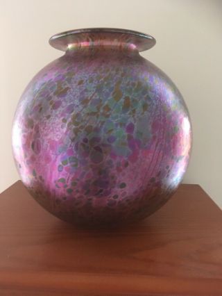 Isle Of Wight? Glass Vase Purple Large